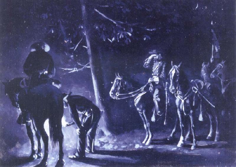William Henry Shelton General Duke Searching for Tracks France oil painting art